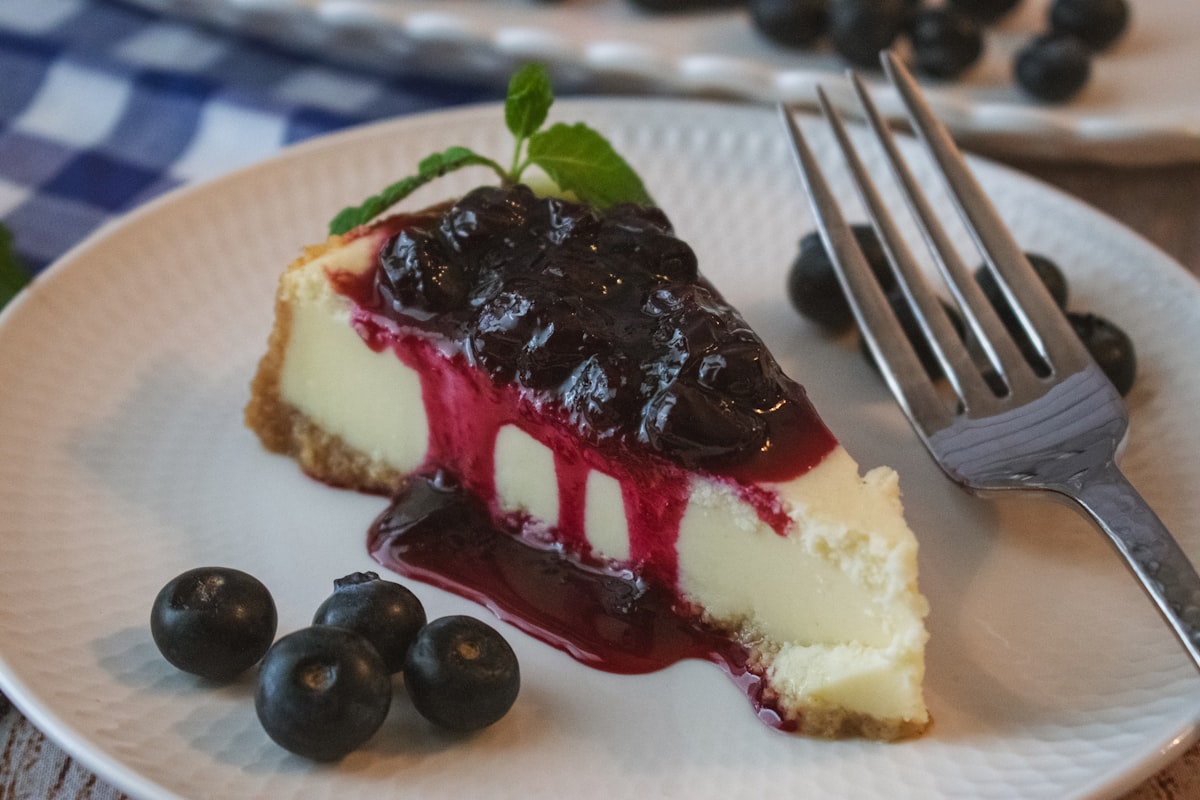 ブルーベリーのチーズケーキ